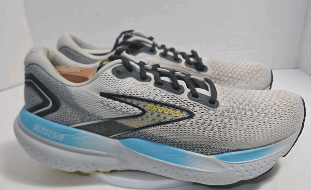 Brooks Glycerin 21 Mens Size 10 D Gray Black Blue Running Shoes 1104191D184